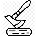 Axt Prahistorisches Werkzeug Steinzeitwaffe Symbol