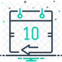 Ayer Calendario Dia Icono