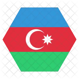 Azerbaïdjan Flag Icône