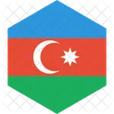 Azerbaidjan Drapeau Monde Icône