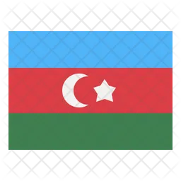 Azerbaijão Flag Ícone