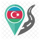 Azerbaiyan Bandera Icono