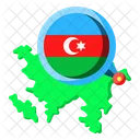 Azerbaiyan Asia Mapa Icono