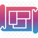 Azul Blueprint Construccion Icono