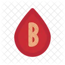 B Blood Type Medical Health Icon
