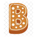 B Letter Cookies Cookies Biscuit Icon