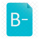 B Minus Grade Result Examination Icon