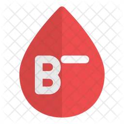 B negative blood  Icon