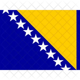 Ba bosnie-herzégovine Flag Icône