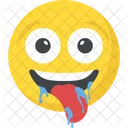 Babando Rosto Emoticon Ícone