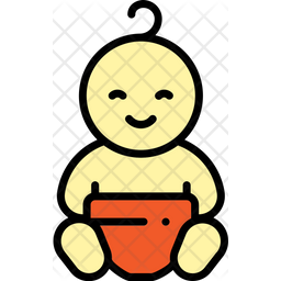 Baby Icon Download In Colored Outline Style