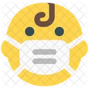 Baby Emoji With Face Mask Emoji Icon