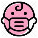 Baby Emoji With Face Mask Emoji Icon
