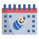 Baby Calendar Birthday Icon