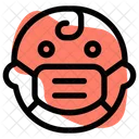 Baby Amazed Emoji With Face Mask Emoji Icon