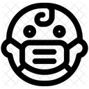 Baby Amazed Emoji With Face Mask Emoji Icon