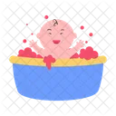 Baby Bath Baby Shower Icon