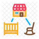 Baby Bed Chair Icon