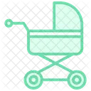 Baby Carriage Duotone Line Icon Icon