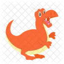 Compsognathus Dinosaur Cartoon Dinosaur Icon