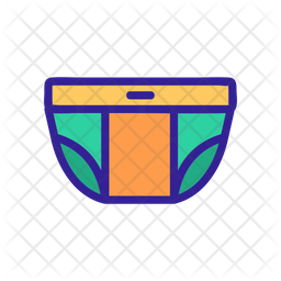 Download Free Baby Diaper Icon Of Colored Outline Style Available In Svg Png Eps Ai Icon Fonts