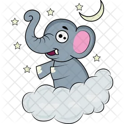 Baby Elephant Dreaming  Icon