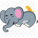 Baby Elephant Sleeping  Icon