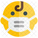 Baby Emoji With Face Mask Emoji Icon