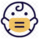 Baby Emoji With Face Mask Emoji Icon