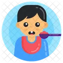 Eating Girl Baby Feeding Eating Baby Icon