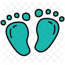 Baby Footprint Body Baby Icon