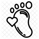 Baby Footprints With Heart Icon