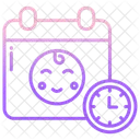 Geburtsdatum und -uhrzeit des Babys  Symbol