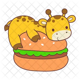 Baby Giraffe Burger  Icon