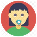 Baby Girl Pacifier Icon