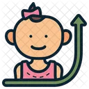 Baby Girl Baby Growth Icon