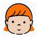 Cute Girl Kid Child Icon