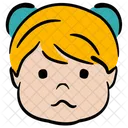 Cute Girl Kid Child Icon