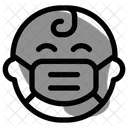 Baby Happy Emoji With Face Mask Emoji Icon