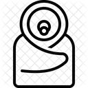 Liegend Mit Brustwarze Baby Getrank Symbol