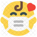 Baby Love Emoji With Face Mask Emoji アイコン