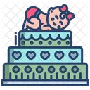 Baby Shower Cake Cake Pastry Icon