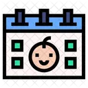Baby Shower Day Calendar Date Symbol