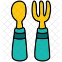 Baby Spoon Fork Baby Plastic Spoon Fork Icon