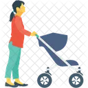 Baby Stroller Mother Icon