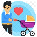 Baby Pram Baby Stroller Baby Love Icon