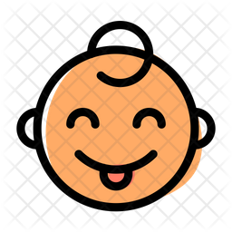 Baby Teeth Emoji Icon - Download in Colored Outline Style