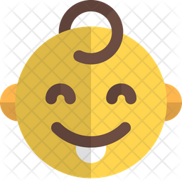 Baby Teeth Emoji Icon - Download in Gradient Style