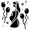Babyparty Mutterschaftsfeier Dekoration Symbol