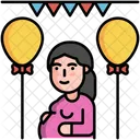Babyparty Mutterschaft Funktion Symbol